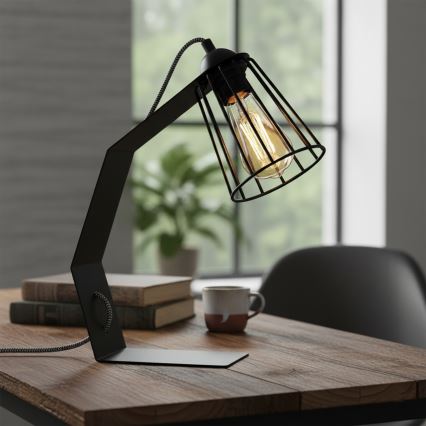 Lampe de table NANDO 1xE27/15W/230V noire