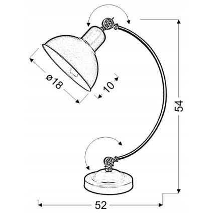 Lampe de table OLD 1xE27/40W/230V blanche