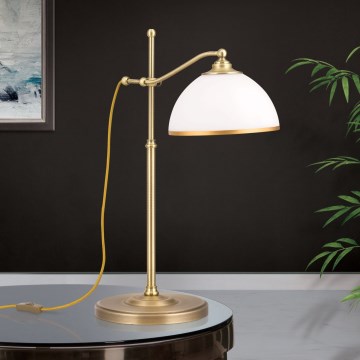 Lampe de table OLD LAMP 1xE27/40W/230V 65 cm blanc/laiton