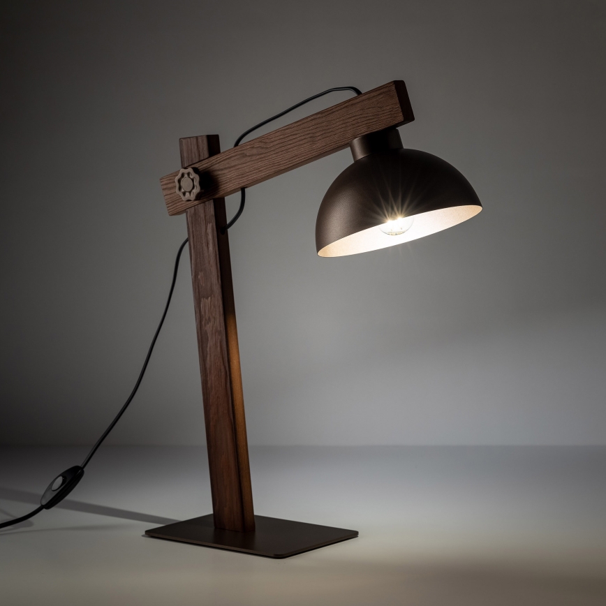 Lampe de table OSLO 1xE27/15W/230V noyer/marron