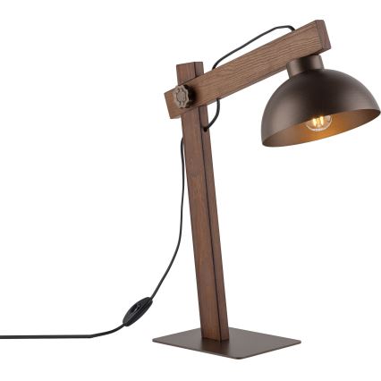 Lampe de table OSLO 1xE27/15W/230V noyer/marron