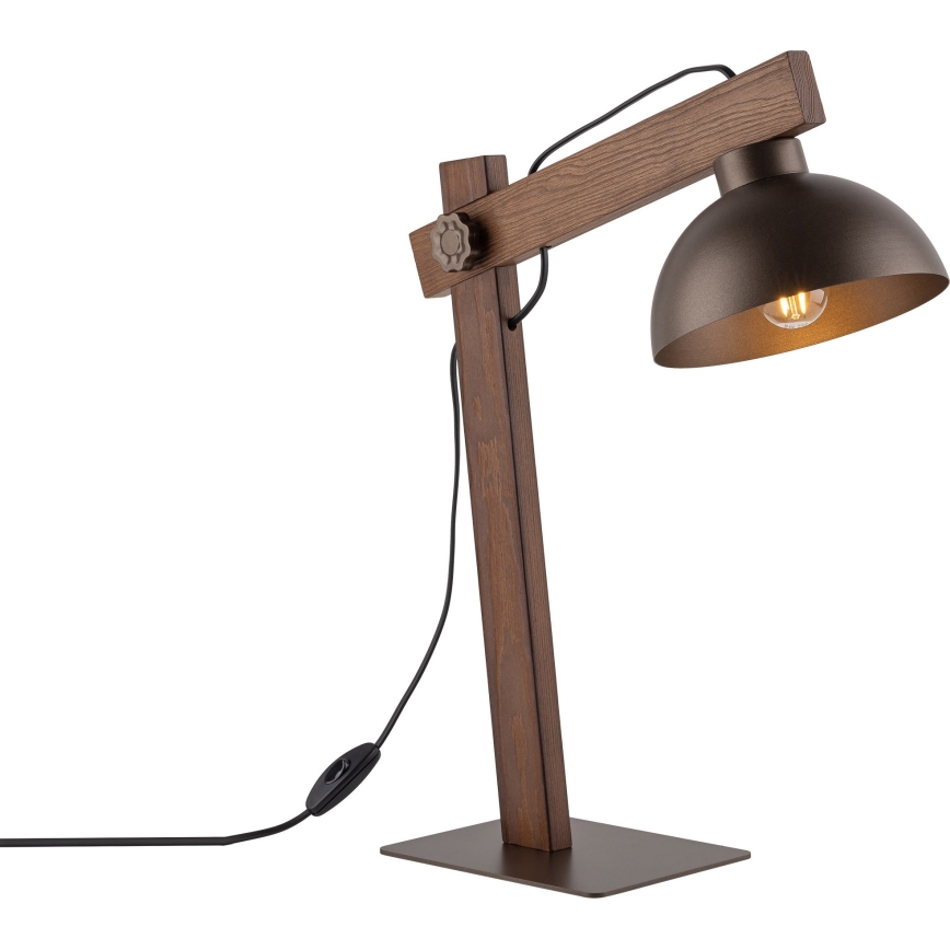 Lampe de table OSLO 1xE27/15W/230V noyer/marron