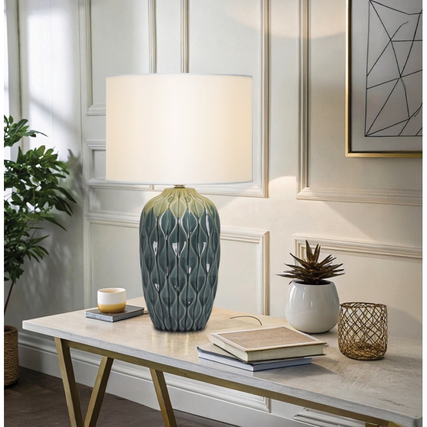 Lampe de table PINEAPLE 1xE27/40W/230V blanc/vert