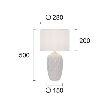 Lampe de table PINEAPLE 1xE27/40W/230V blanche