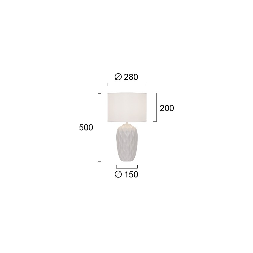Lampe de table PINEAPLE 1xE27/40W/230V blanche
