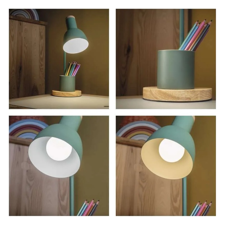 Lampe de table POPPY 1xE27/25W/230V verte