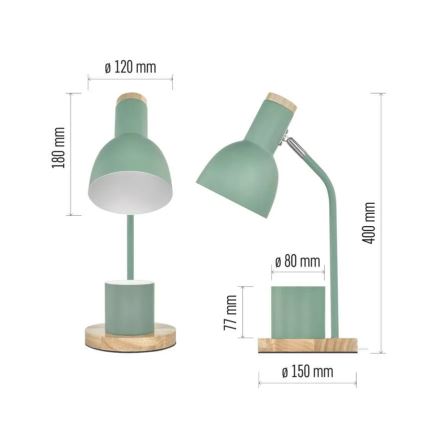 Lampe de table POPPY 1xE27/25W/230V verte