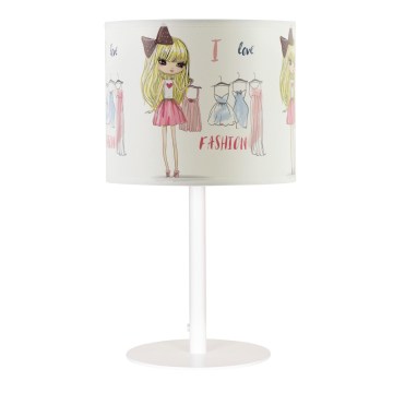 Lampe de table pour enfant GIRLS VIBES 1xE27/60W/230V Ø 18 cm J'aime la mode