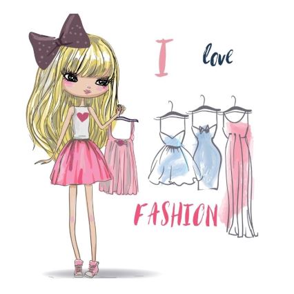 Lampe de table pour enfant GIRLS VIBES 1xE27/60W/230V Ø 18 cm J'aime la mode