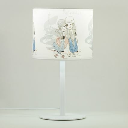 Lampe de table pour enfant GIRLS VIBES 1xE27/60W/230V Ø 18 cm Paris