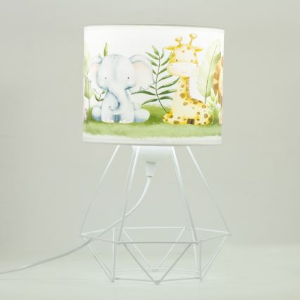 Lampe de table pour enfant KIDS ROOM 1xE27/60W/230V Ø 18 cm motif jungle