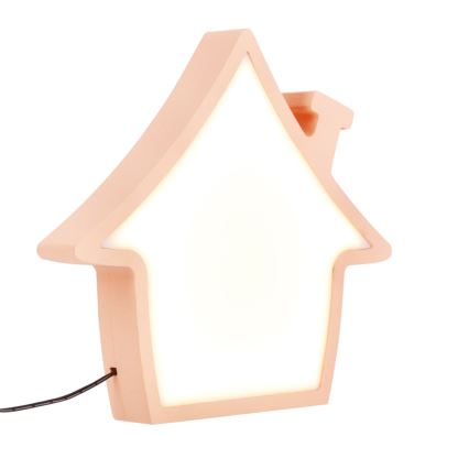 Lampe de table pour enfant LED HOUSE LED/10W/230V rose