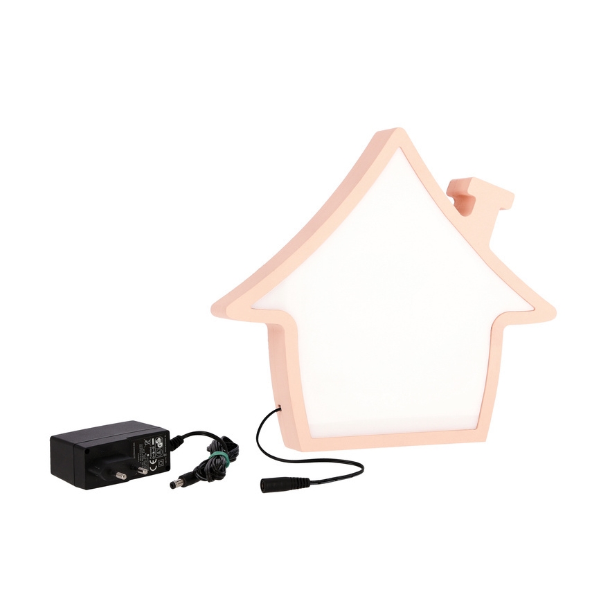 Lampe de table pour enfant LED HOUSE LED/10W/230V rose