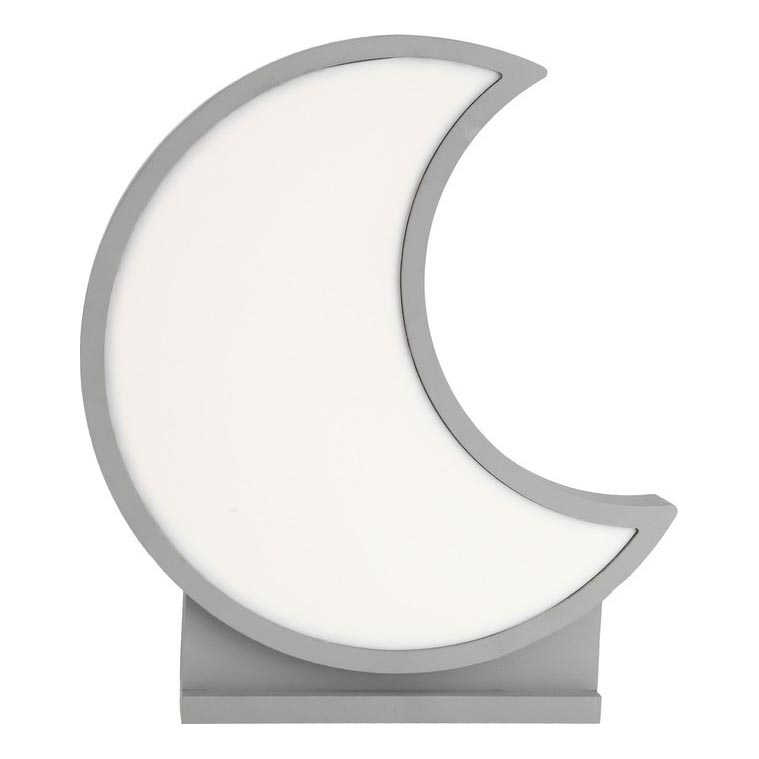 Lampe de table pour enfant LED MOON LED/12W/230V gris