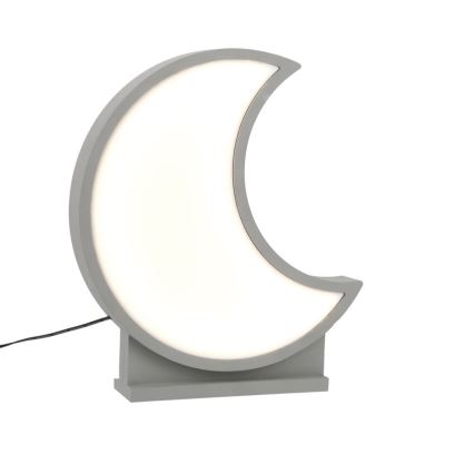 Lampe de table pour enfant LED MOON LED/12W/230V gris