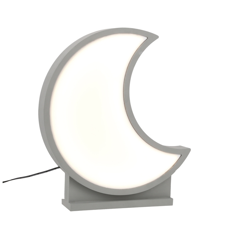 Lampe de table pour enfant LED MOON LED/12W/230V gris