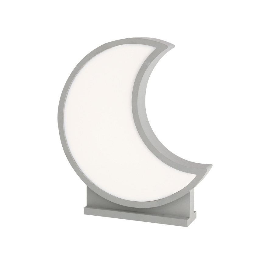 Lampe de table pour enfant LED MOON LED/12W/230V gris