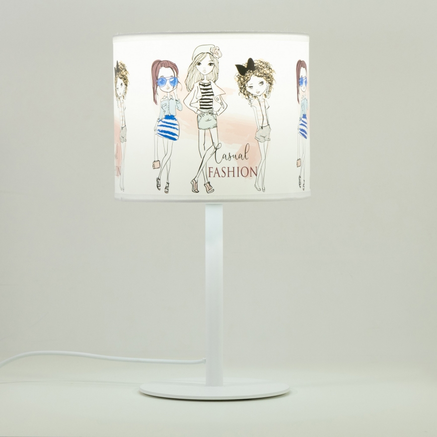 Lampe de table pour enfants GIRLS VIBES 1xE27/60W/230V Ø 18 cm pour filles