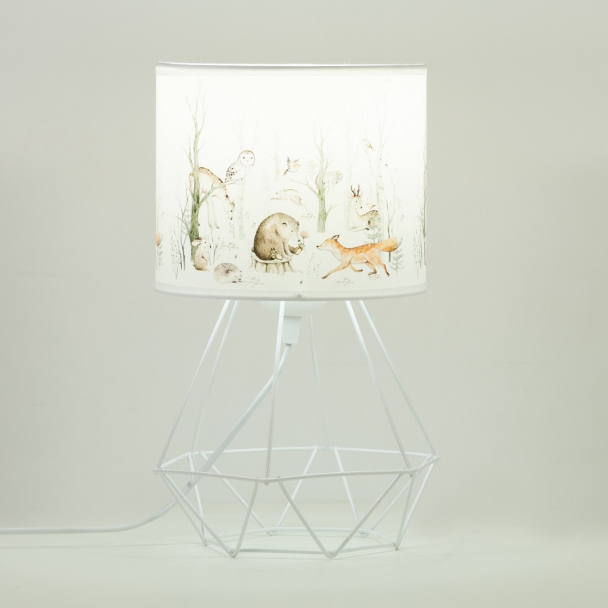 Lampe de table pour enfants KIDS ROOM 1x E27/60W/230V Ø 18 cm, motif animaux
