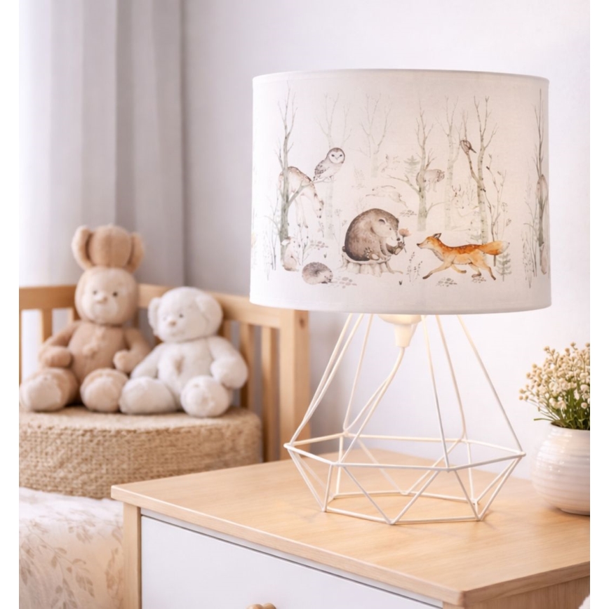 Lampe de table pour enfants KIDS ROOM 1x E27/60W/230V Ø 18 cm, motif animaux