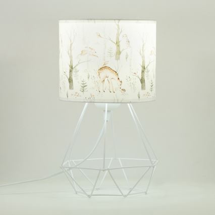 Lampe de table pour enfants KIDS ROOM 1xE27/60W/230V Ø 18 cm à motifs d'animaux