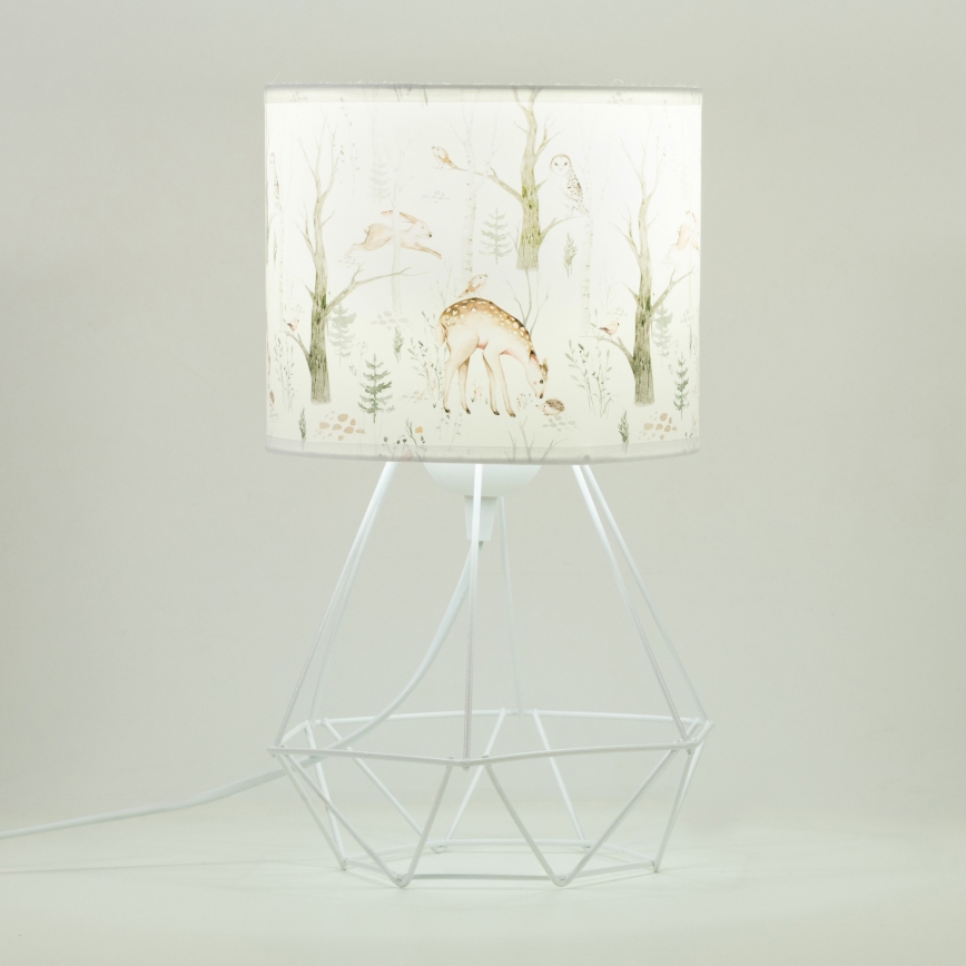 Lampe de table pour enfants KIDS ROOM 1xE27/60W/230V Ø 18 cm à motifs d'animaux