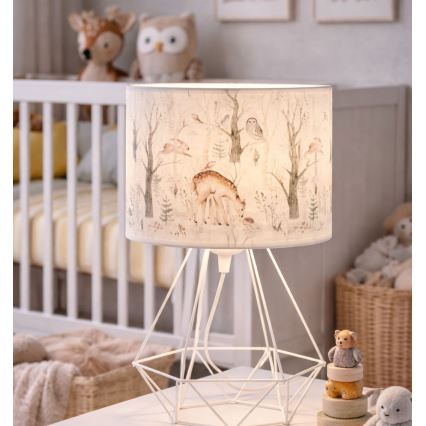 Lampe de table pour enfants KIDS ROOM 1xE27/60W/230V Ø 18 cm à motifs d'animaux