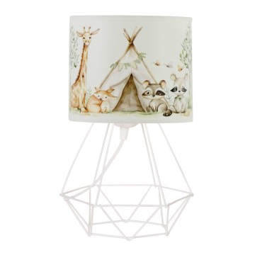 Lampe de table pour enfants KIDS ROOM 1xE27/60W/230V Ø 18 cm à motifs d'animaux