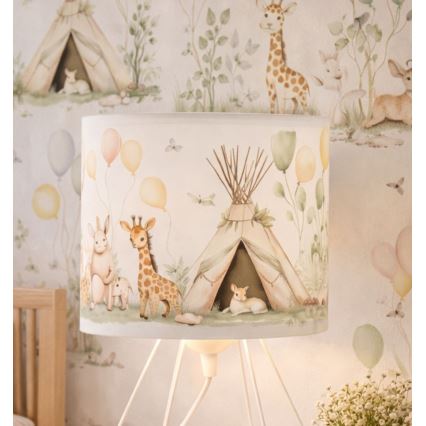Lampe de table pour enfants KIDS ROOM 1xE27/60W/230V Ø 18 cm à motifs d'animaux