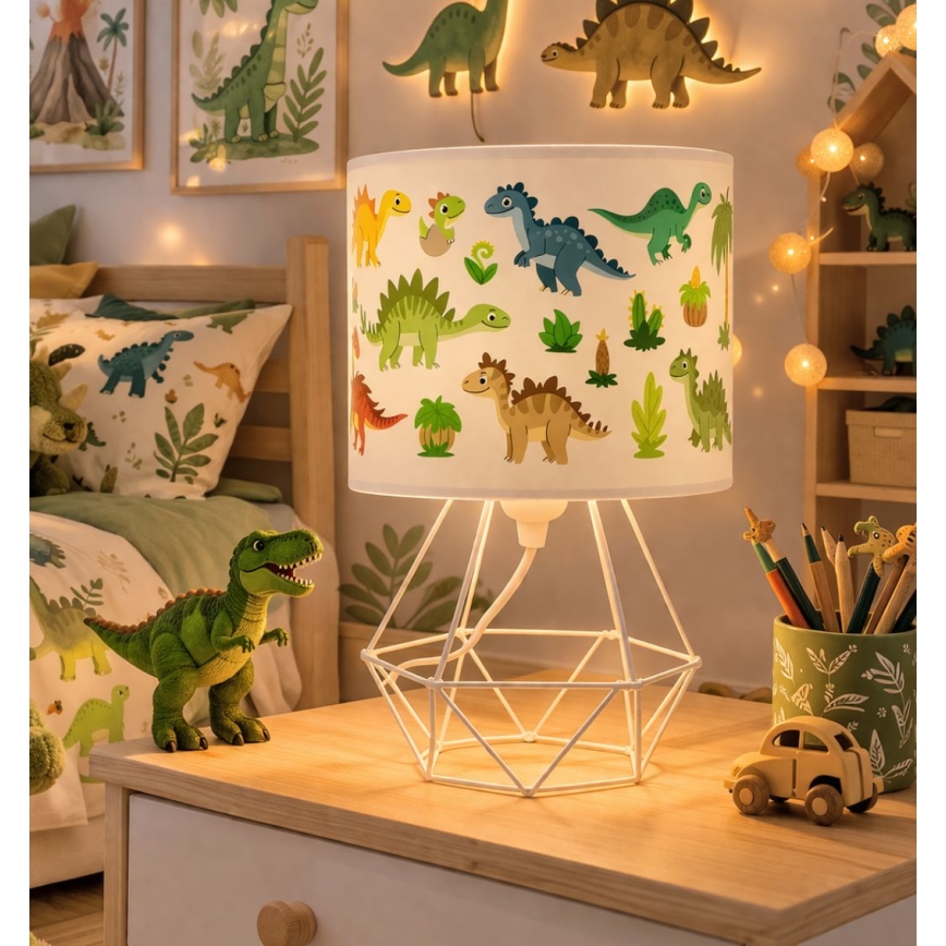 Lampe de table pour enfants KIDS ROOM 1xE27/60W/230V Ø 18 cm dinosaure