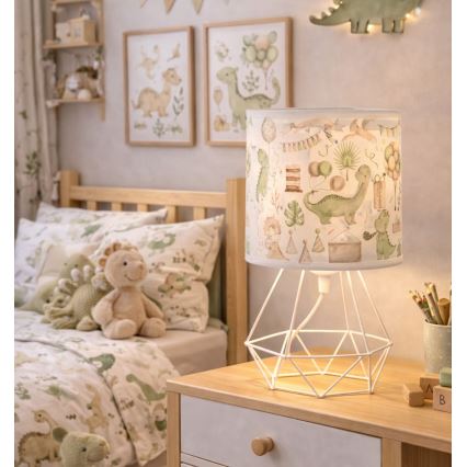 Lampe de table pour enfants KIDS ROOM 1xE27/60W/230V Ø 18 cm dinosaure