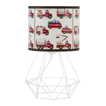 Lampe de table pour enfants KIDS ROOM 1xE27/60W/230V Ø 18 cm motif pompiers