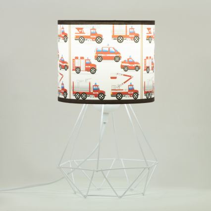 Lampe de table pour enfants KIDS ROOM 1xE27/60W/230V Ø 18 cm motif pompiers