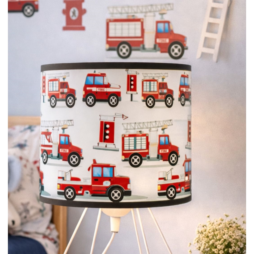 Lampe de table pour enfants KIDS ROOM 1xE27/60W/230V Ø 18 cm motif pompiers