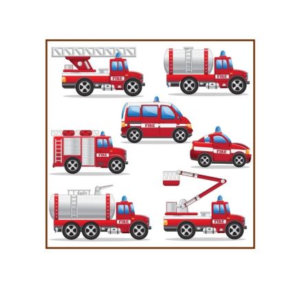 Lampe de table pour enfants KIDS ROOM 1xE27/60W/230V Ø 18 cm motif pompiers