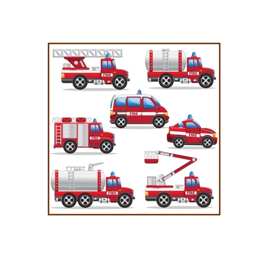 Lampe de table pour enfants KIDS ROOM 1xE27/60W/230V Ø 18 cm motif pompiers