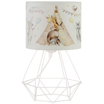 Lampe de table pour enfants KIDS ROOM 1xE27/60W/230V Ø 18 cm, motifs animaux