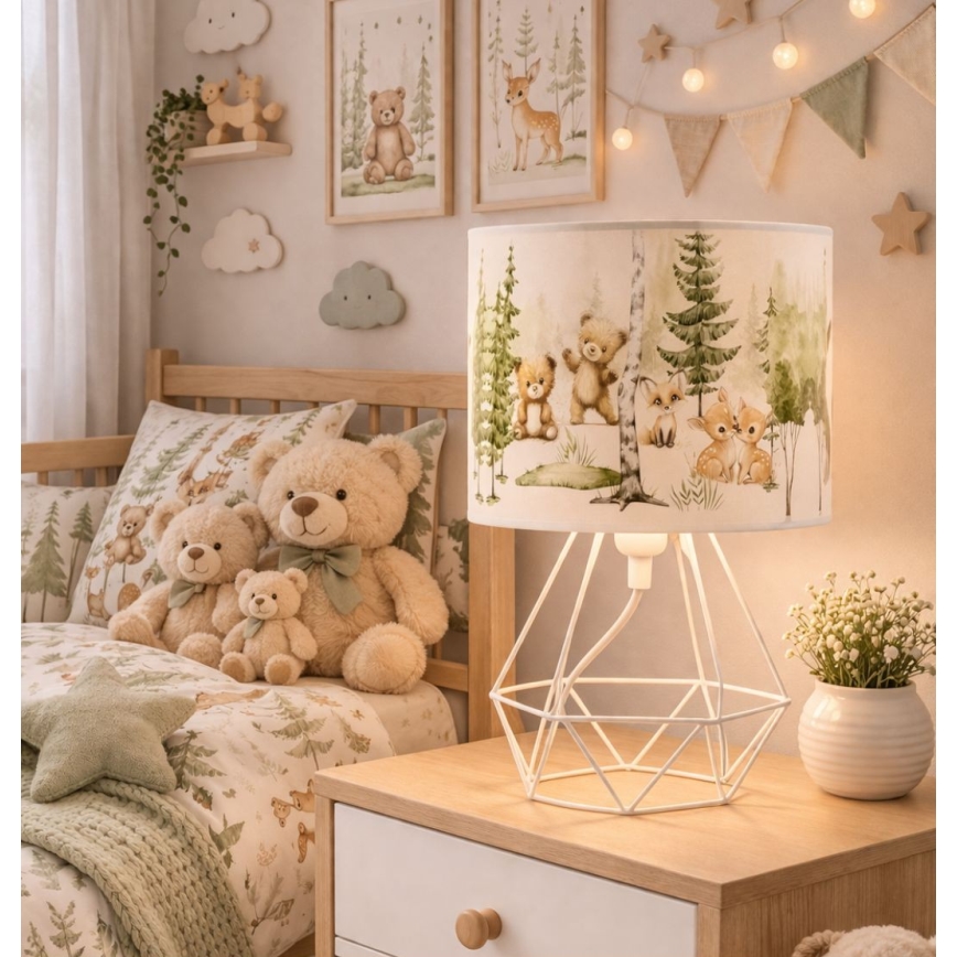 Lampe de table pour enfants KIDS ROOM 1xE27/60W/230V Ø 18 cm - motifs animaux
