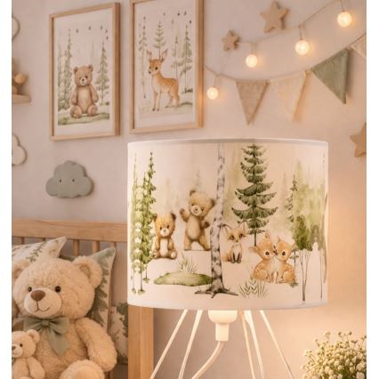 Lampe de table pour enfants KIDS ROOM 1xE27/60W/230V Ø 18 cm - motifs animaux
