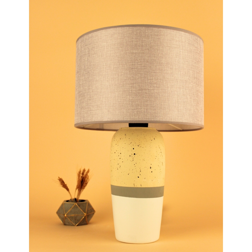 Lampe de table RAMZES 1xE27/40W/230V beige/jaune