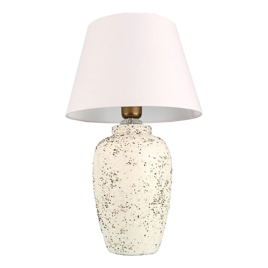 Lampe de table RAMZES 1xE27/40W/230V blanche/crème