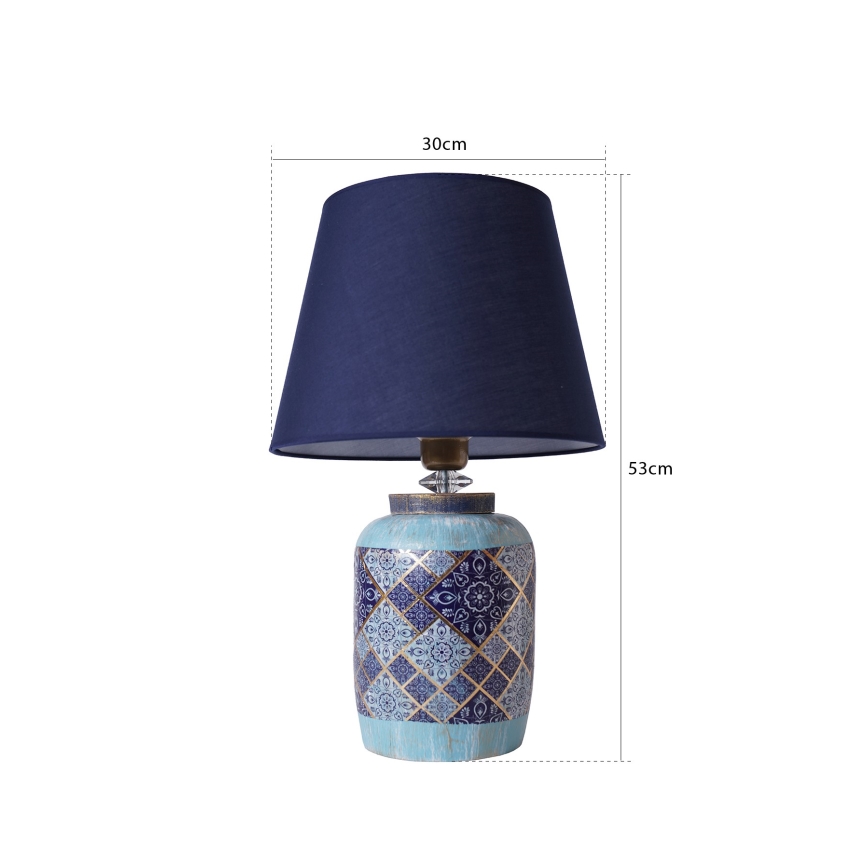 Lampe de table RAMZES 1xE27/40W/230V bleue