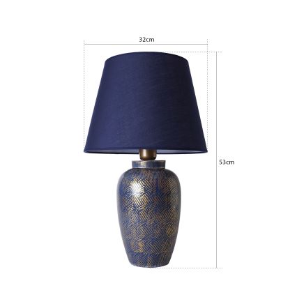 Lampe de table RAMZES 1xE27/40W/230V bleue