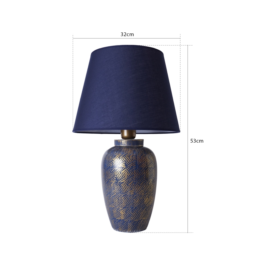 Lampe de table RAMZES 1xE27/40W/230V bleue