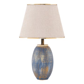 Lampe de table RAMZES 1xE27/40W/230V crème/bleu
