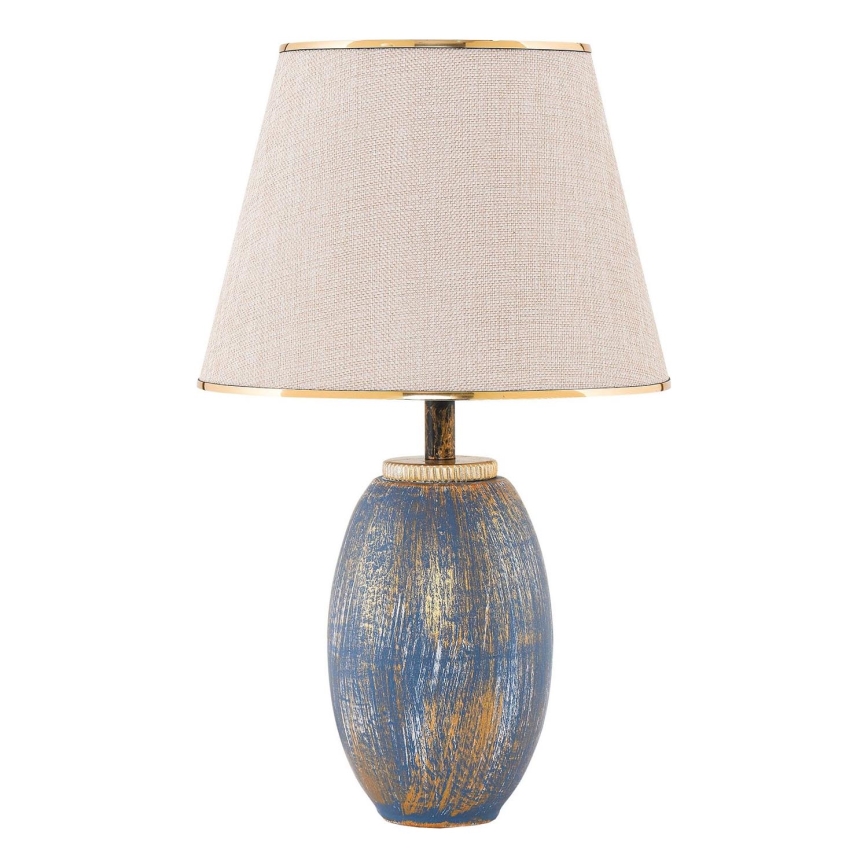 Lampe de table RAMZES 1xE27/40W/230V crème/bleu