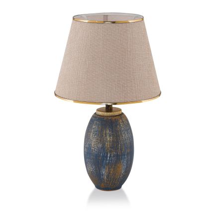 Lampe de table RAMZES 1xE27/40W/230V crème/bleu