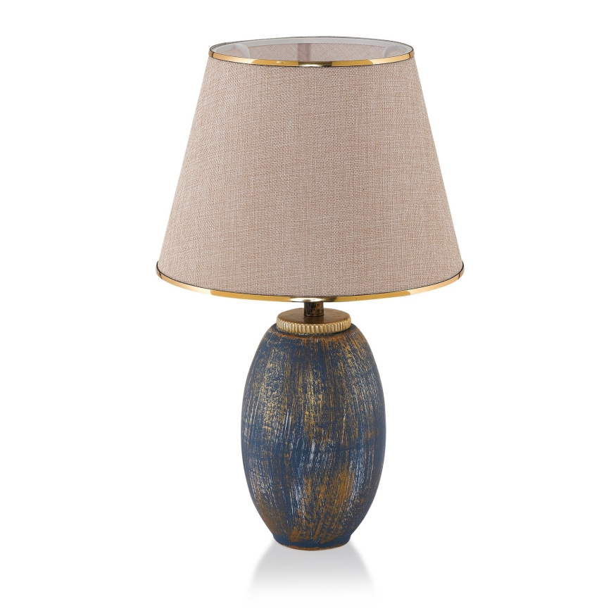 Lampe de table RAMZES 1xE27/40W/230V crème/bleu