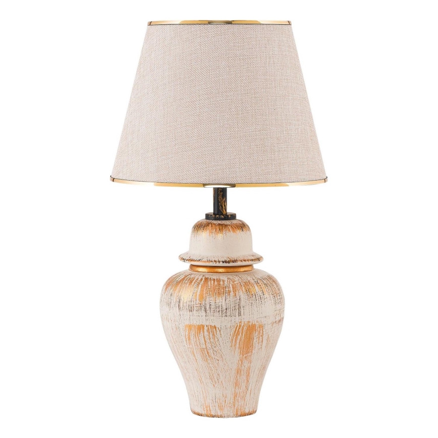 Lampe de table RAMZES 1xE27/40W/230V crème/dorée