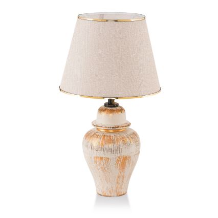 Lampe de table RAMZES 1xE27/40W/230V crème/dorée